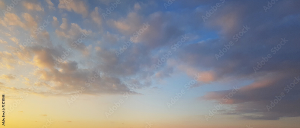 Fototapeta premium Sunrise sky with cloud. Weather backround
