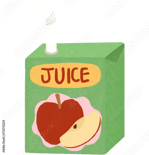 juice box clipart. illustration on transparent background