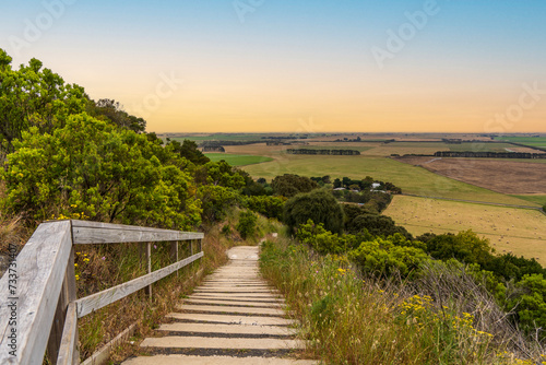 The stair leading to Mt Schank Lookout Point