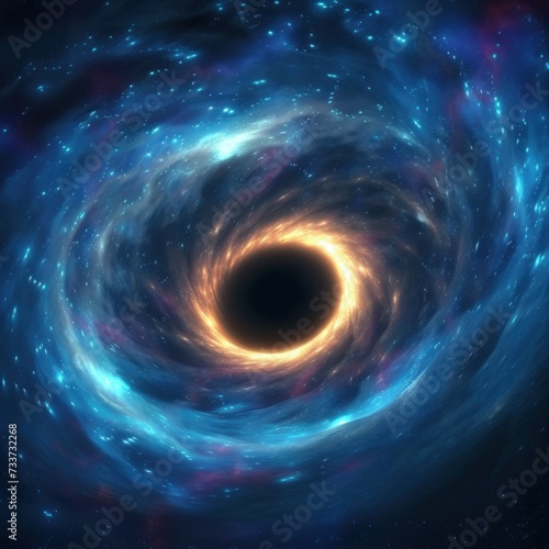 A black hole warping the space around it