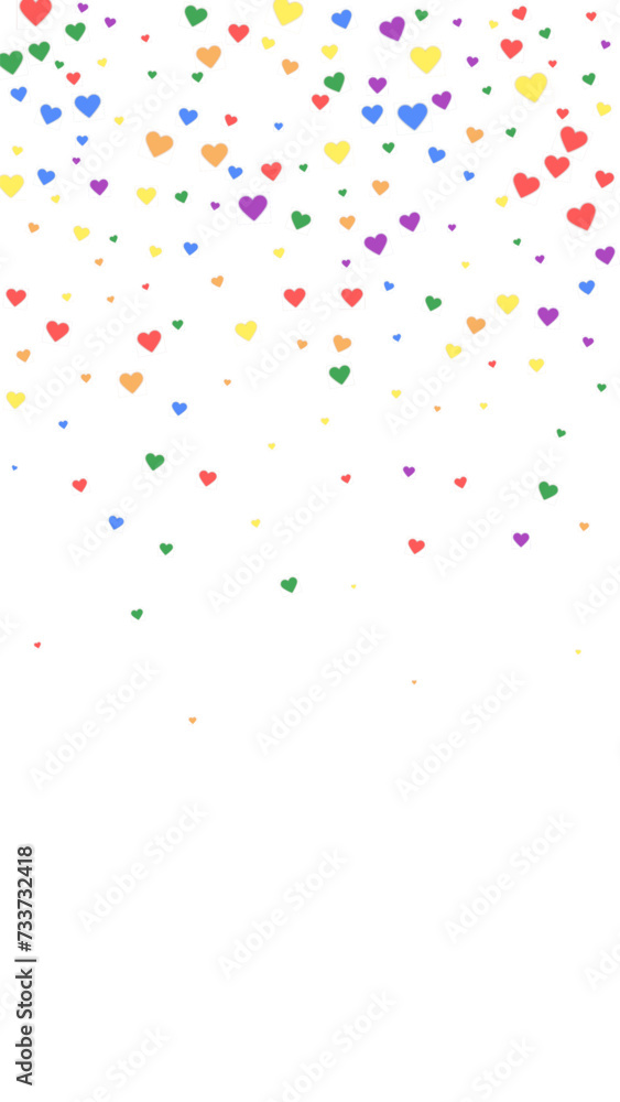 Rainbow colored scattered hearts. LGBT valentine Rainbow colored scattered hearts. LGBT valentine