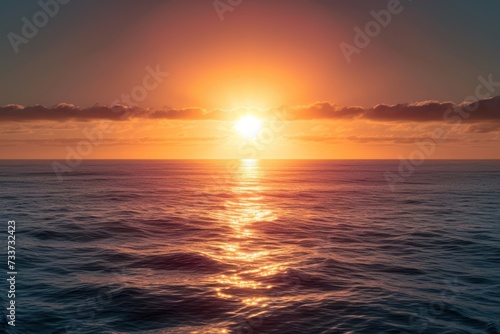 landscape of a sunset in the sea