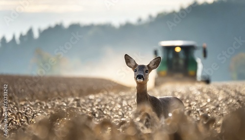 The Problem of Deer and Other Agricultural Field Animals in Grain Fields and Meadows Endangered by Agricultural Mechanization Harvesting and Lawn