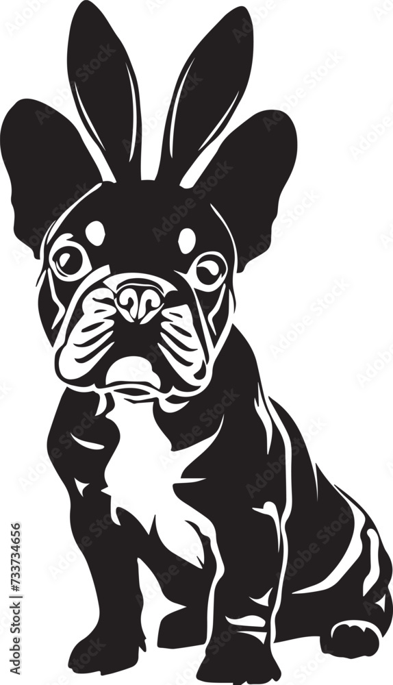 Easter French Bulldog with Bunny Ears Easter French Bulldog with Bunny Ears
