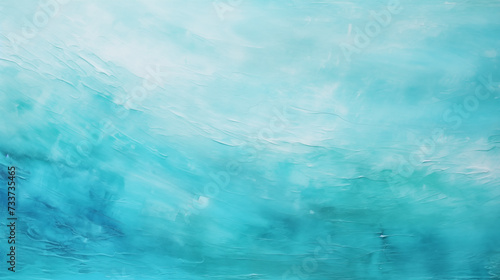 Morskie abstrakcyjne tło - tekstura z farby olejnej na płótnie - fale photo