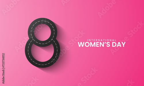 Happy women's Day. 8 march women's day creative design for social media post