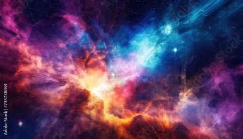 science de l'univers et de l'espace avec galaxie colorée, des étoiles, pour arrière-plan astronomie