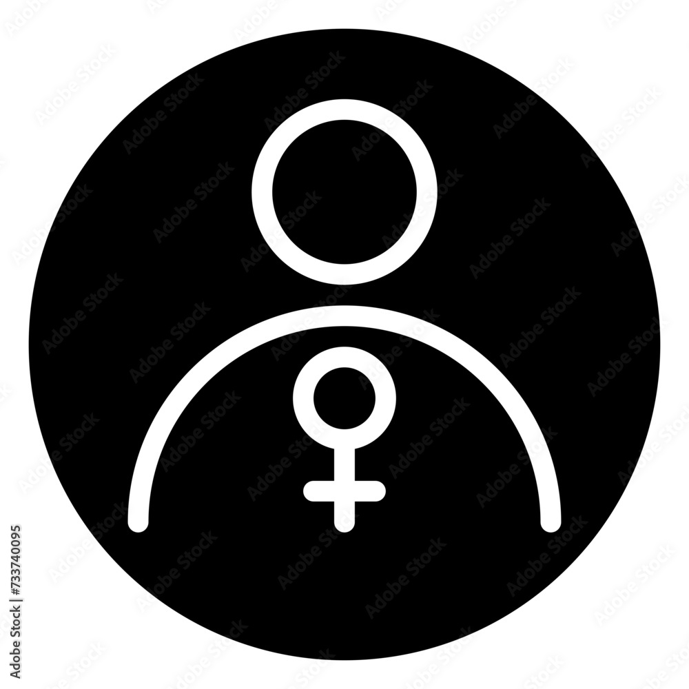 woman glyph icon