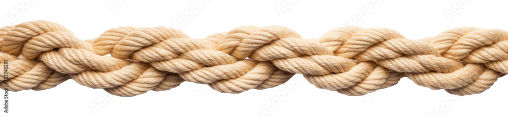 Fototapeta premium A braid rope isolated on transparent background.
