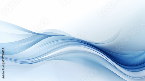 Blue abstract wave background with white background.