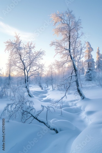 Lapland Trees in Winter © Tisha
