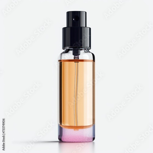 Perfume sample mockup isolated on white background