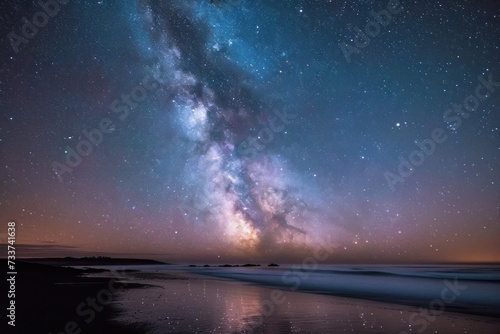 The Milky Way over the NW Coast beach.