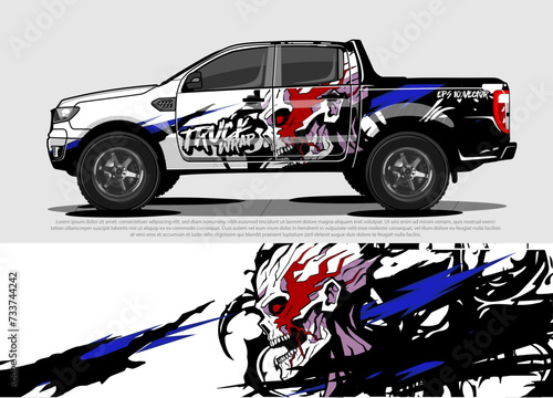 Fotografie car livery design vector