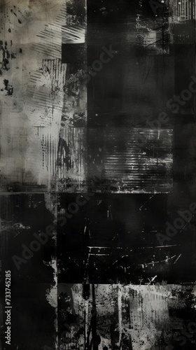 Black and White Grunge Stripes - Monochrome Artistic Expression