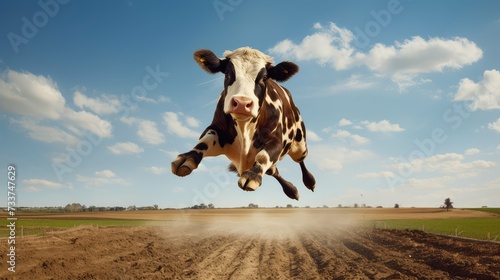 moo jumping cow photo