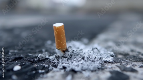 Discarded Cigarette Butt - The End of a Smoke