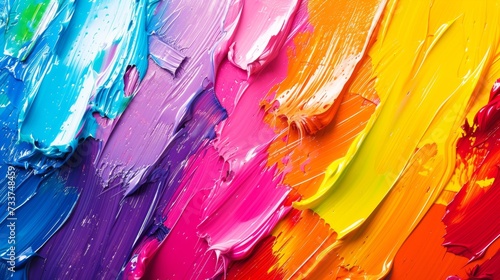 Close-Up of a Multicolored Paint Palette