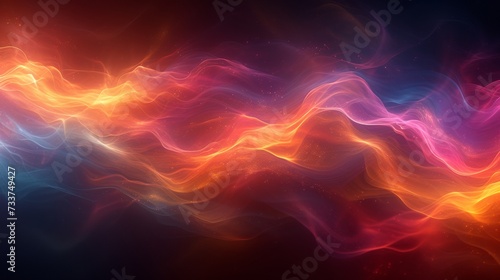 Colorful Abstract Background With Wavy Lines