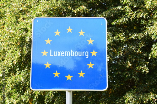 EU border sign of Luxembourg