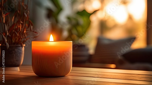 decor candle at home photo