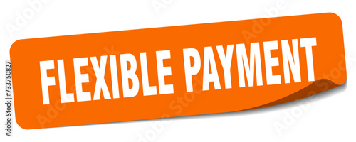 flexible payment sticker. flexible payment label