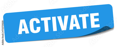 activate sticker. activate label