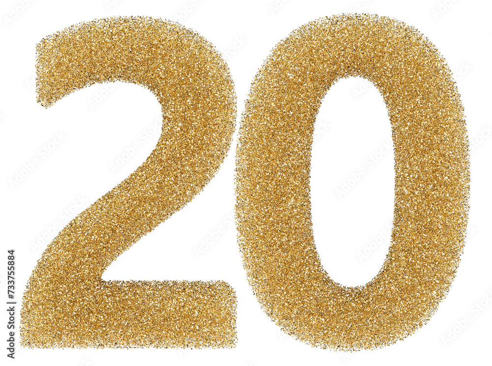 20 number gold glitter 20 number gold glitter