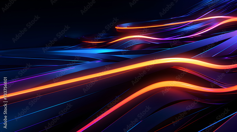 Abstract glowing lines,,
Dark gradient background with red and blue flowing wavy lines design wallpaper