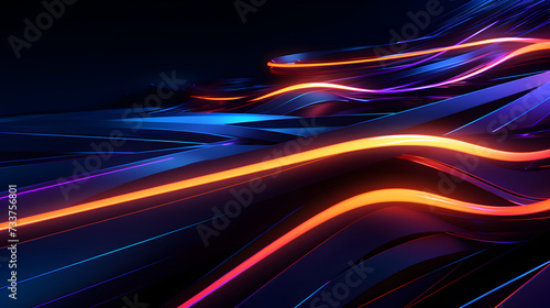 Abstract glowing lines,,
Dark gradient background with red and blue flowing wavy lines design wallpaper