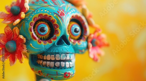 Greeting Card and Banner Design for Day of the Dead and Cinco de Marcho Background