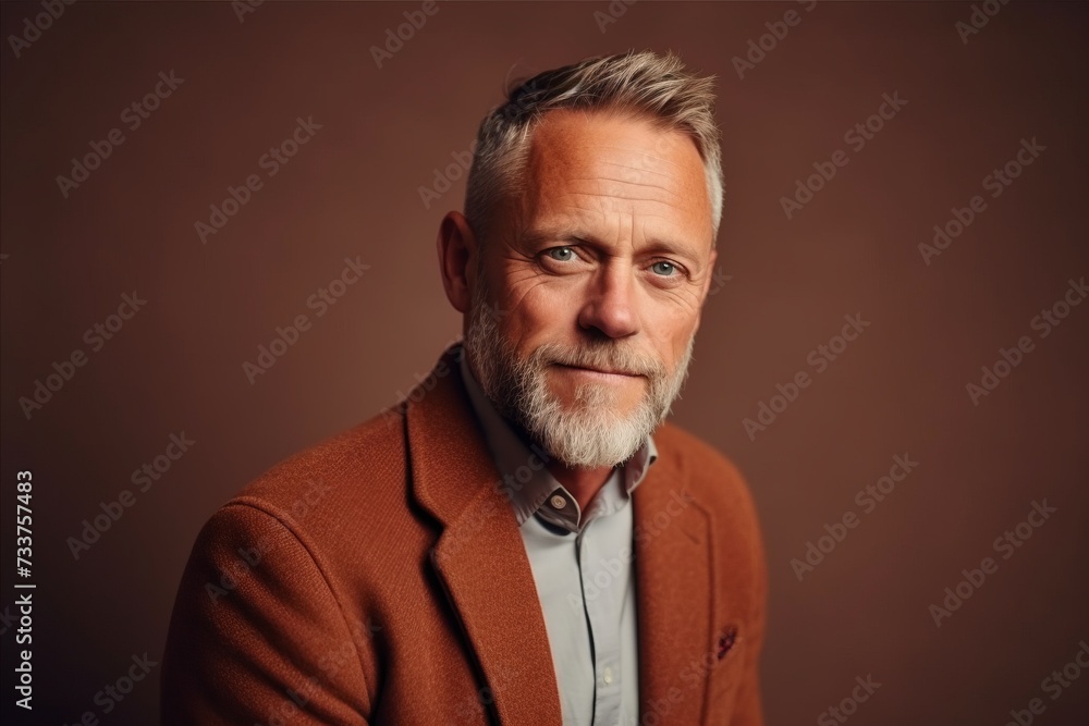 Portrait of a handsome middle-aged man. Studio shot. Portrait of a handsome middle-aged man. Studio shot.