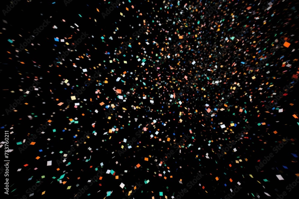 Thousands of confetti fired on air. Multicolor confetti, copy space. Valentine's day, Mother's day, Women's Day, Wedding, love concept Thousands of confetti fired on air. Multicolor confetti, copy space. Valentine's day, Mother's day, Women's Day, Wedding, love concept