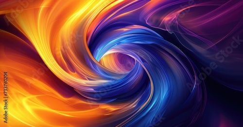 blue and orange vortex. abstract background
