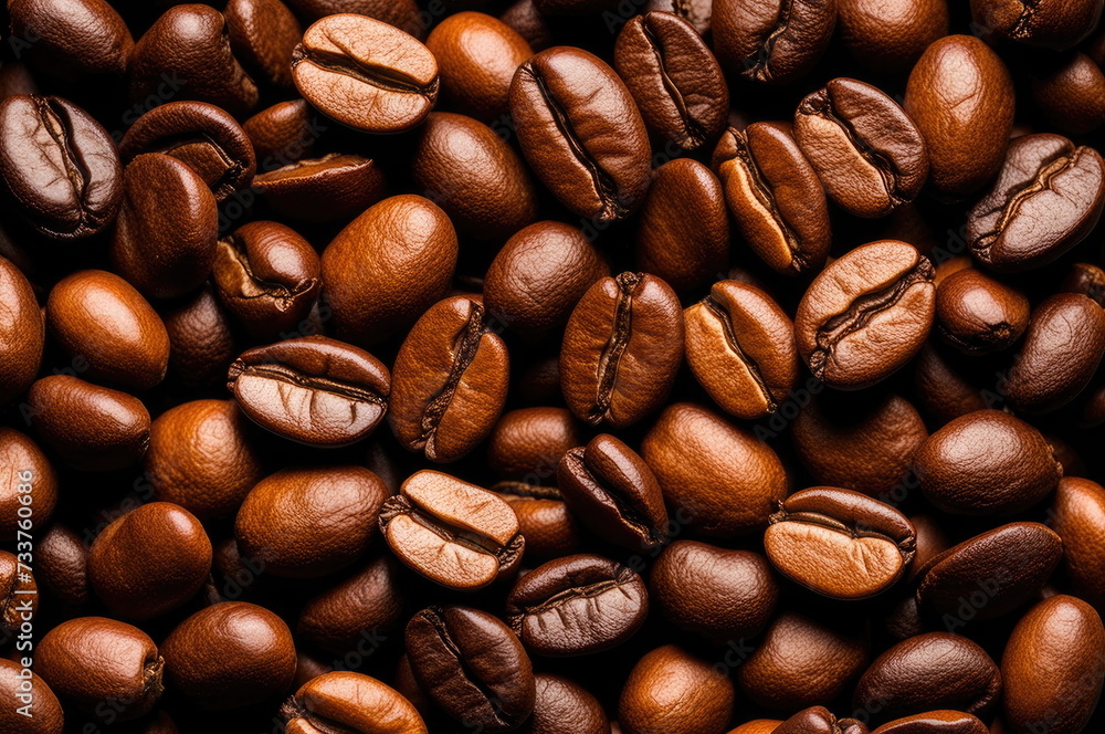 Fototapeta premium Close-up of Roasted Coffee Beans