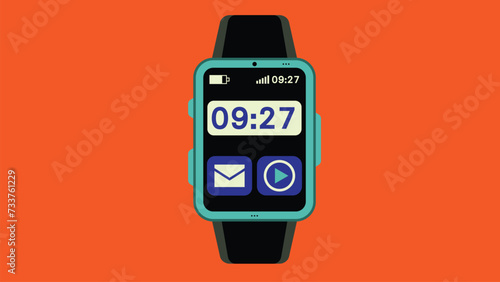 Vector Smart Watch Icons in Flat Design style