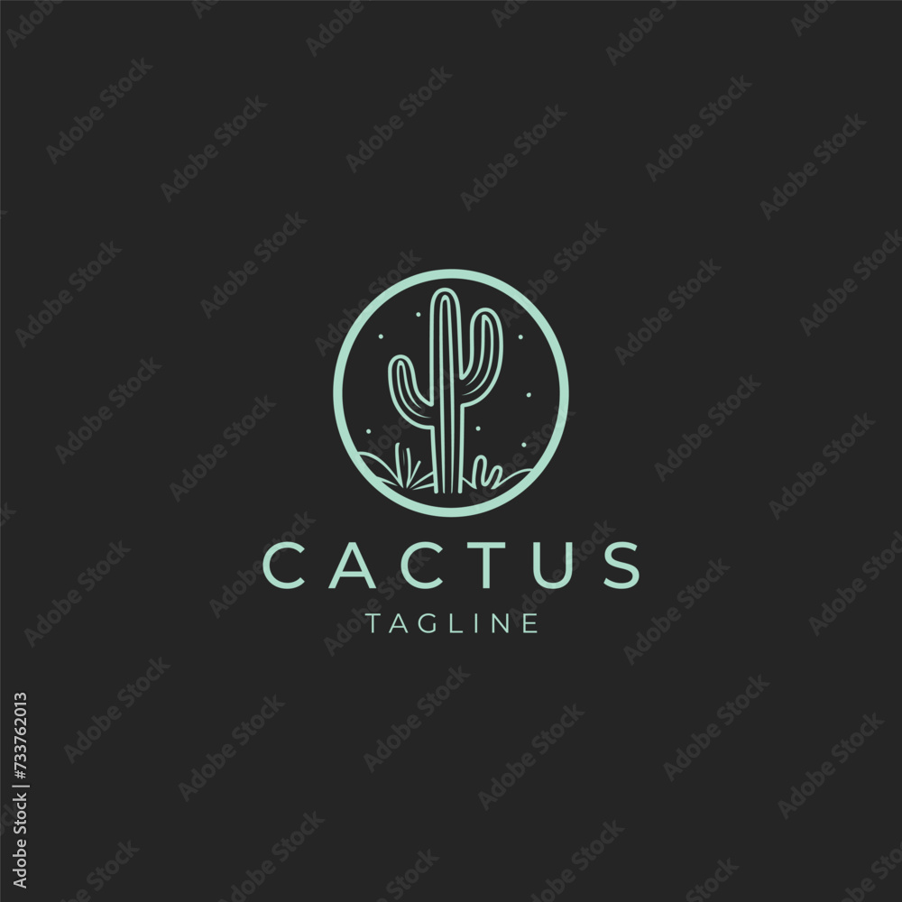 Cactus logo vector icon design template Cactus logo vector icon design template