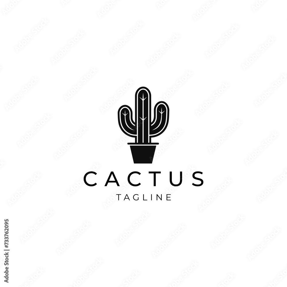 Cactus logo vector icon design template Cactus logo vector icon design template