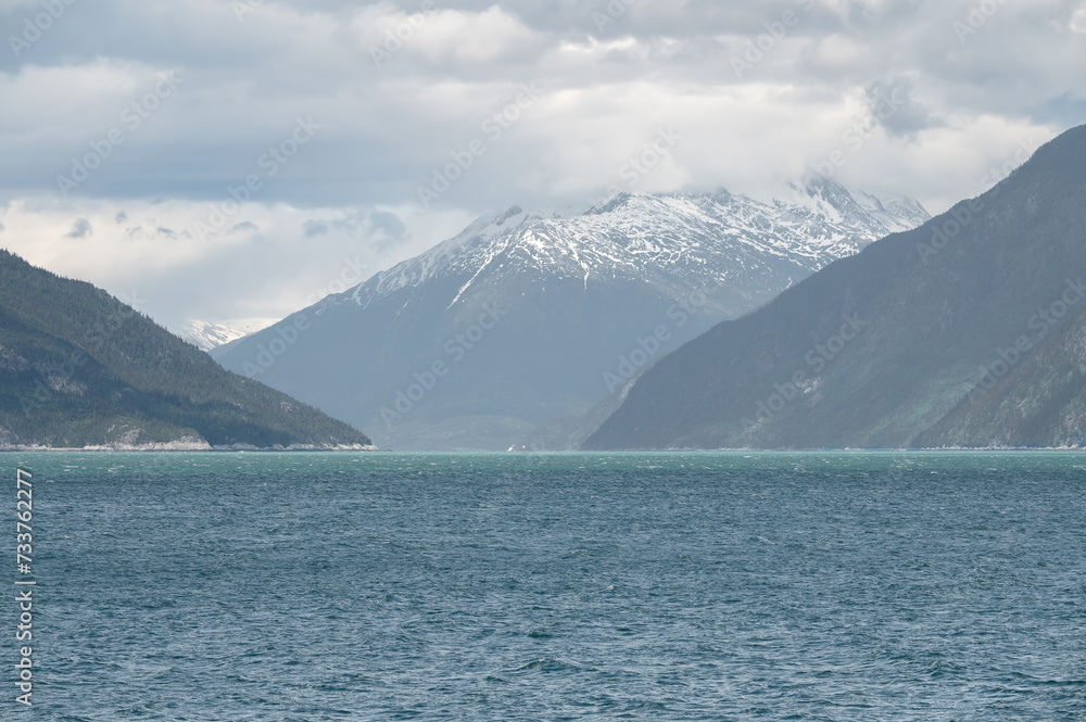 The west arm off the Chilkat Inlet at Haines, Alaska, USA