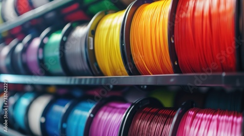 Colorful ABS Filament Spools for 3D Printing