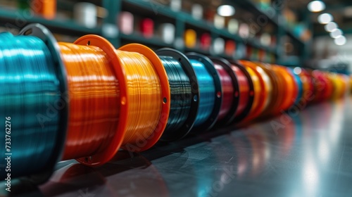 Colorful ABS Filament Spools for 3D Printing