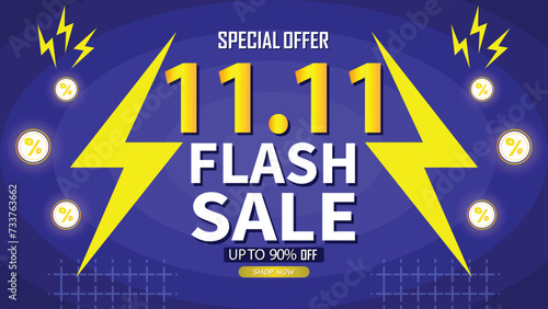 Sale banner template design   .  11.11 SPECIAL OFFER, MEGA SALE, FLASH SALE