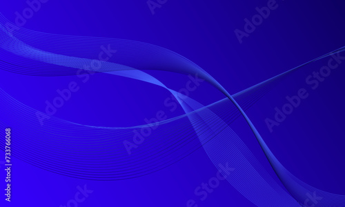 blue lines wave curve with soft gradient abstract background