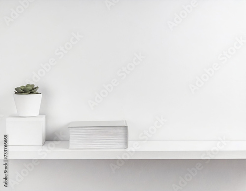 Document shelf on white room. © Anek