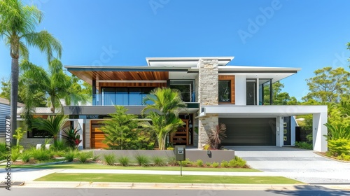 Contemporary house exterior on the Gold Coast © buraratn