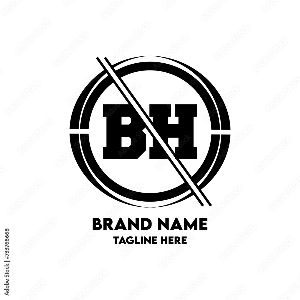 BH Logo Design And Monogram logo BH Logo Design And Monogram logo