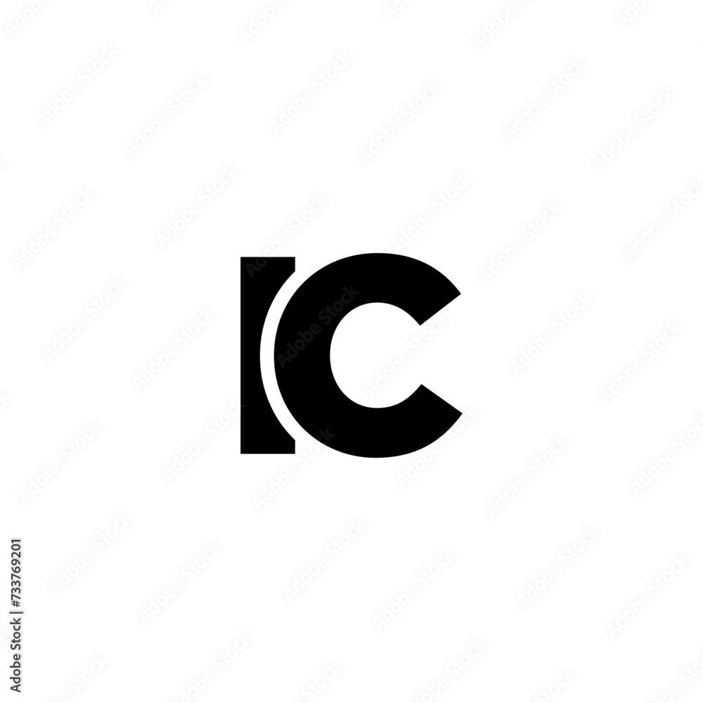 Letter I and C, IC logo design template. Minimal monogram initial based logotype. Letter I and C, IC logo design template. Minimal monogram initial based logotype.