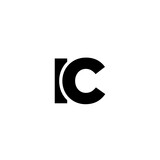 Letter I and C, IC logo design template. Minimal monogram initial based logotype.