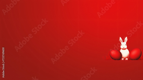 minimalistic bold red easter card © Fauzia