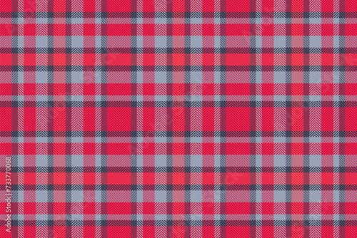 Plaid tartan textile of seamless fabric pattern with a check background vector texture.